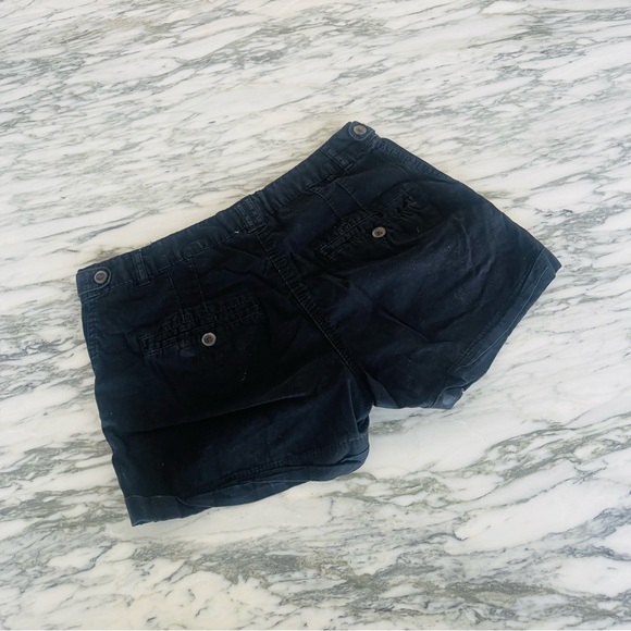 Black Cotton Shorts - Picture 2 of 3